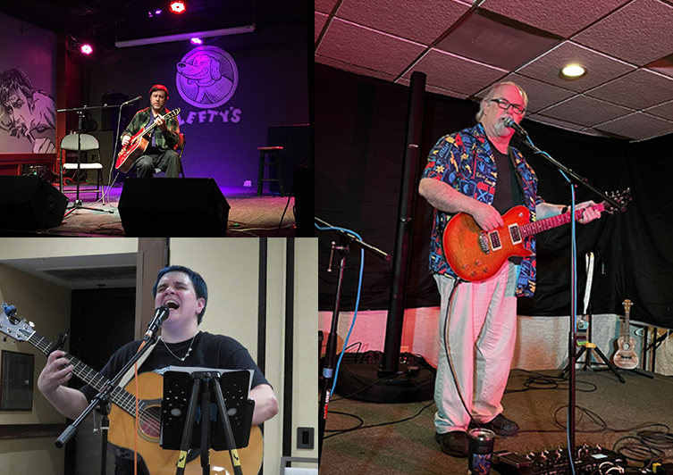 Musicians from the music room lineup