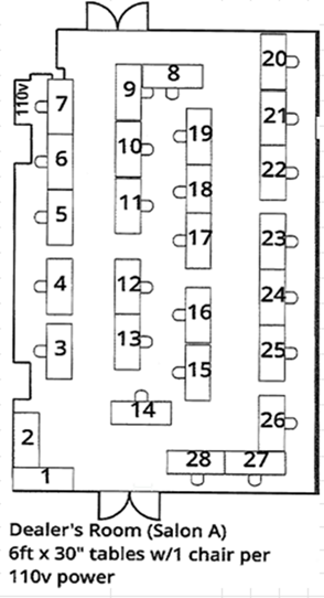 sample dealer room layout map
